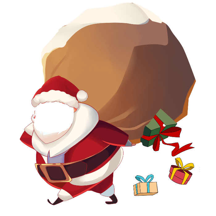 Christmas PNG Free Download Santa Claus carrying gifts Merry Christmas